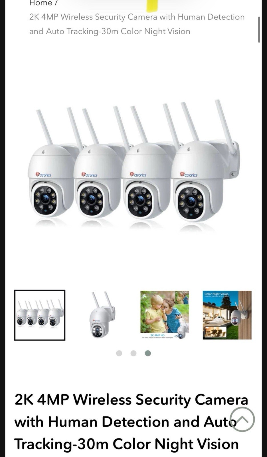 Wireless Security Camera with Human Detection and Auto Tracking