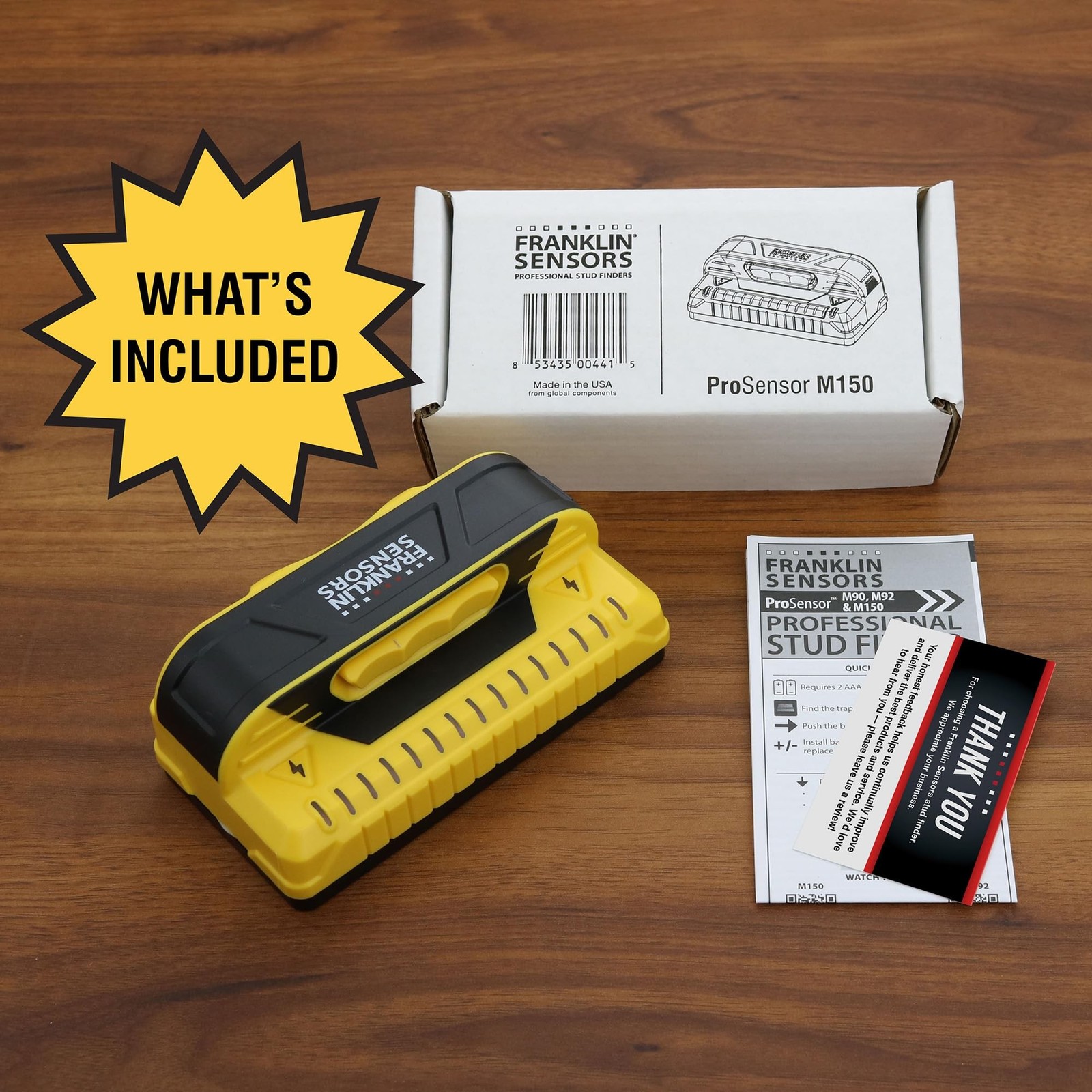 Franklin Sensors ProSensor M150 Stud Finder w/ Live Wire Detection Wall Scan
