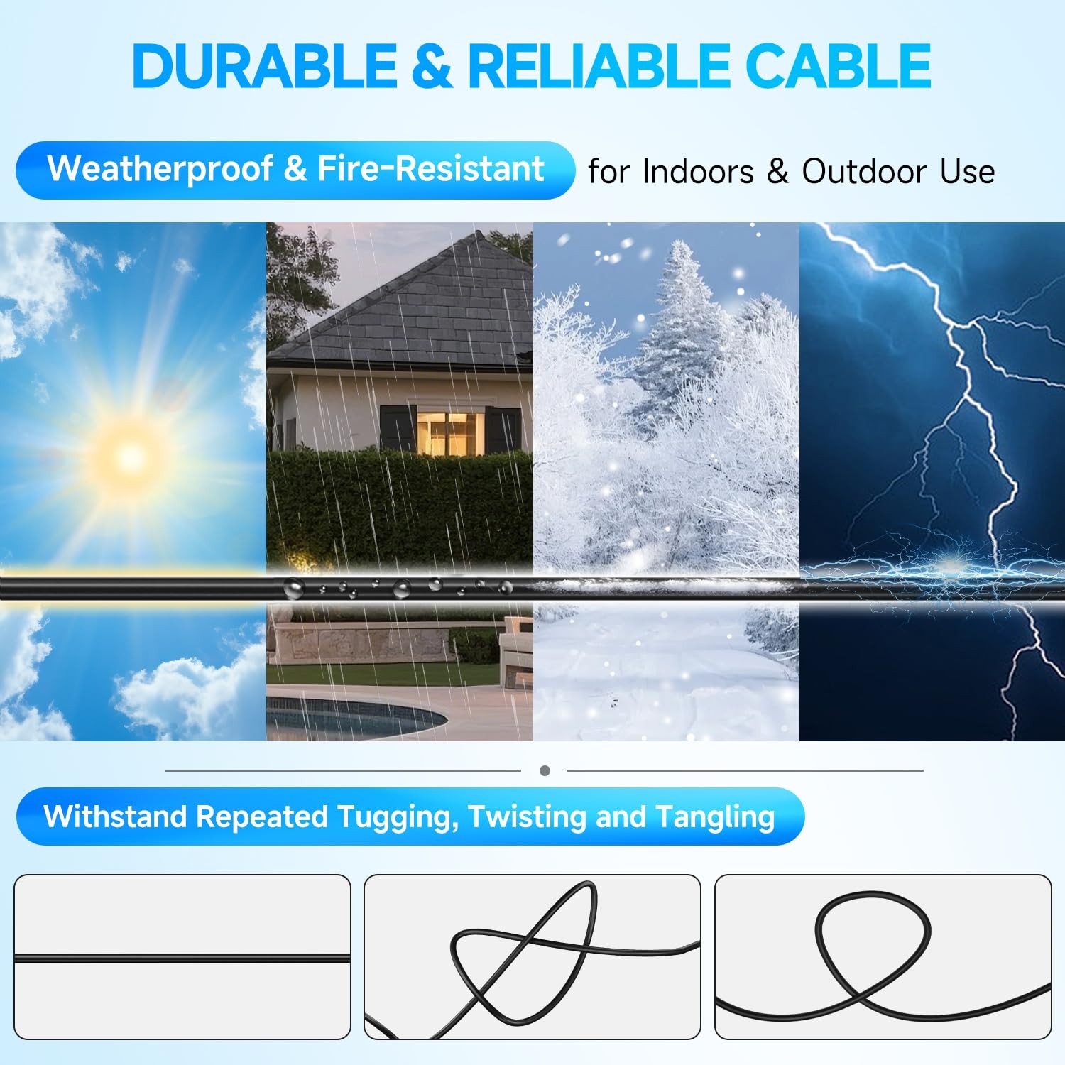 300Ft (91 Meters) 4K 8MP 5MP 2MP 1080P BNC Video and Power Cable, Mini RG59 W…