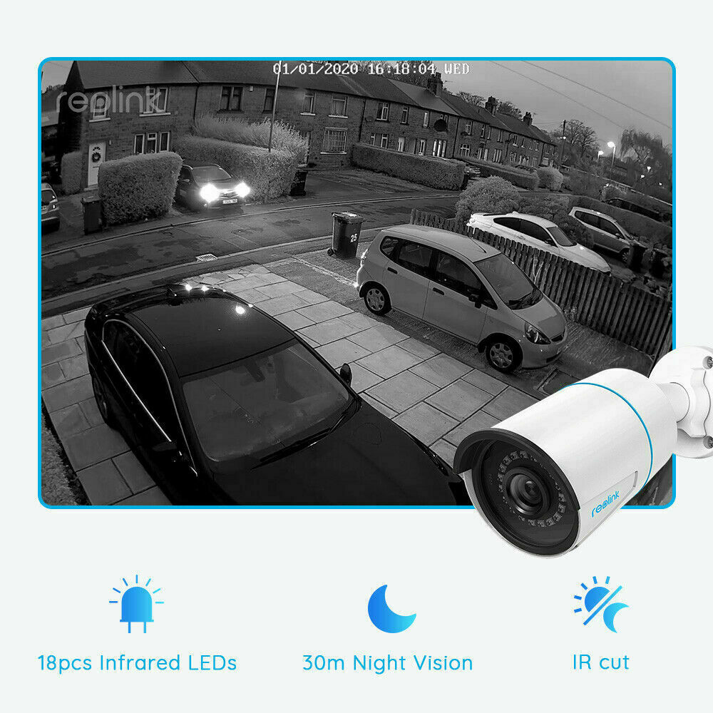 Reolink 5MP POE Security Camera System 8CH NVR Smart Detection Night Vision