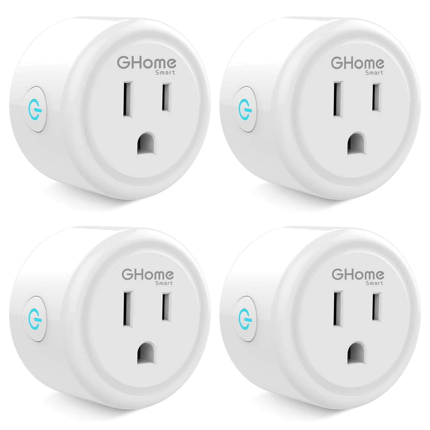 GHome Smart Plug, WiFi Smart Plug Outlet APP Remote Control, 2.4GHz 4pk
