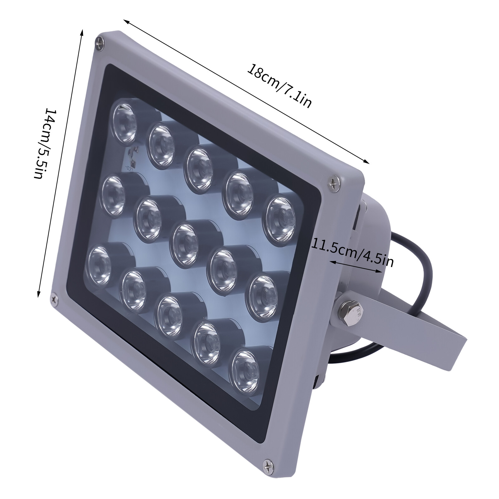 30W 12V IR Infrared Illuminator Lamp Night Vision Security Floodlight For CCTV