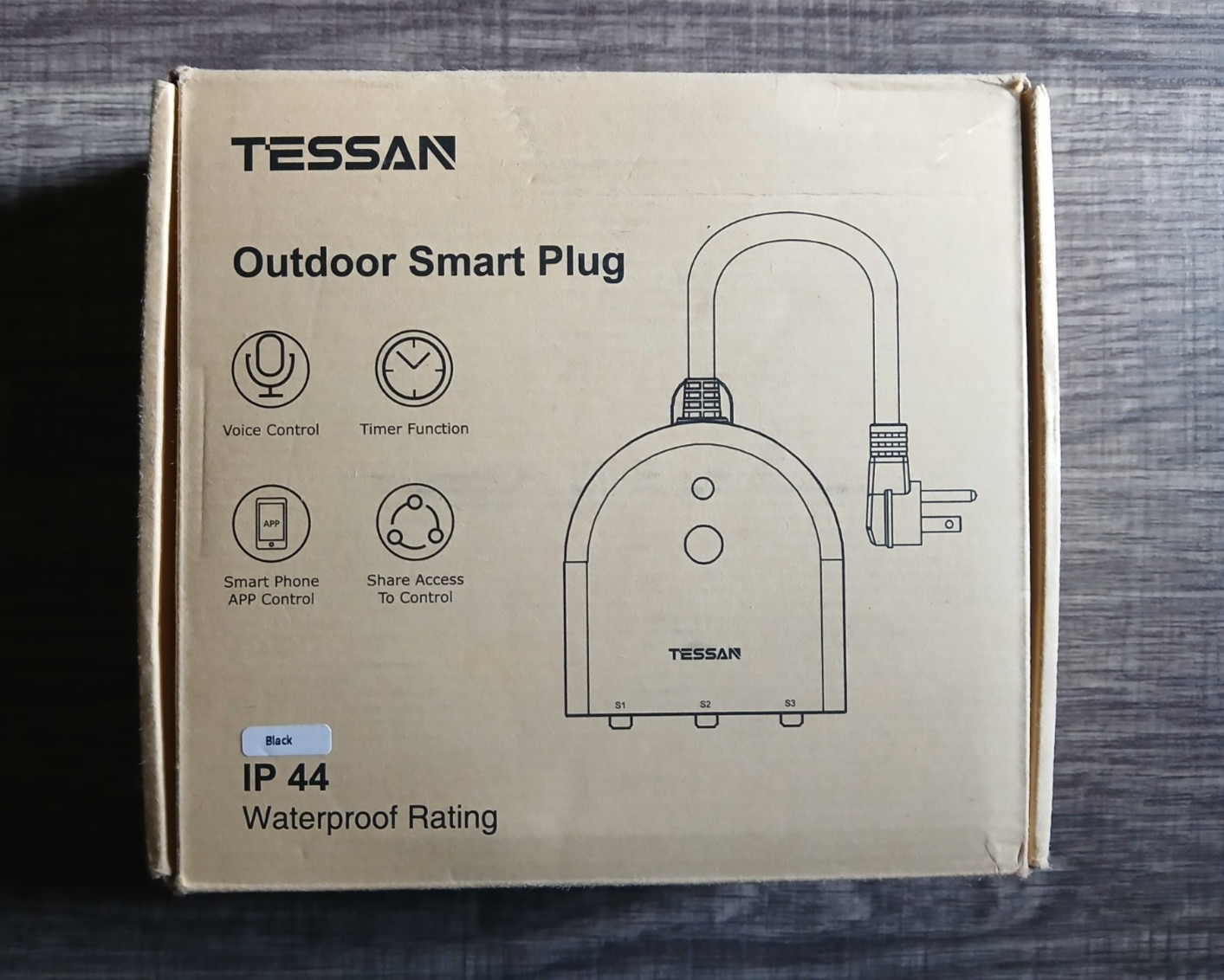 WiFi Smart 3-Individual Sockets Outdoor Plug Compatible with Android 4.1/IOS 8.0
