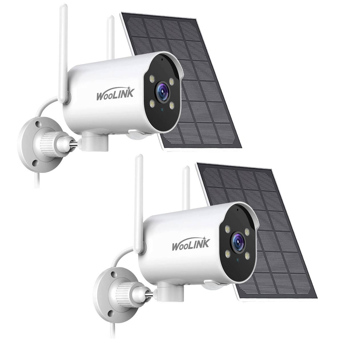 WOOLINK Solar Wireless Security Camera 2K 3MP Solar Battery PIR Detection Audio