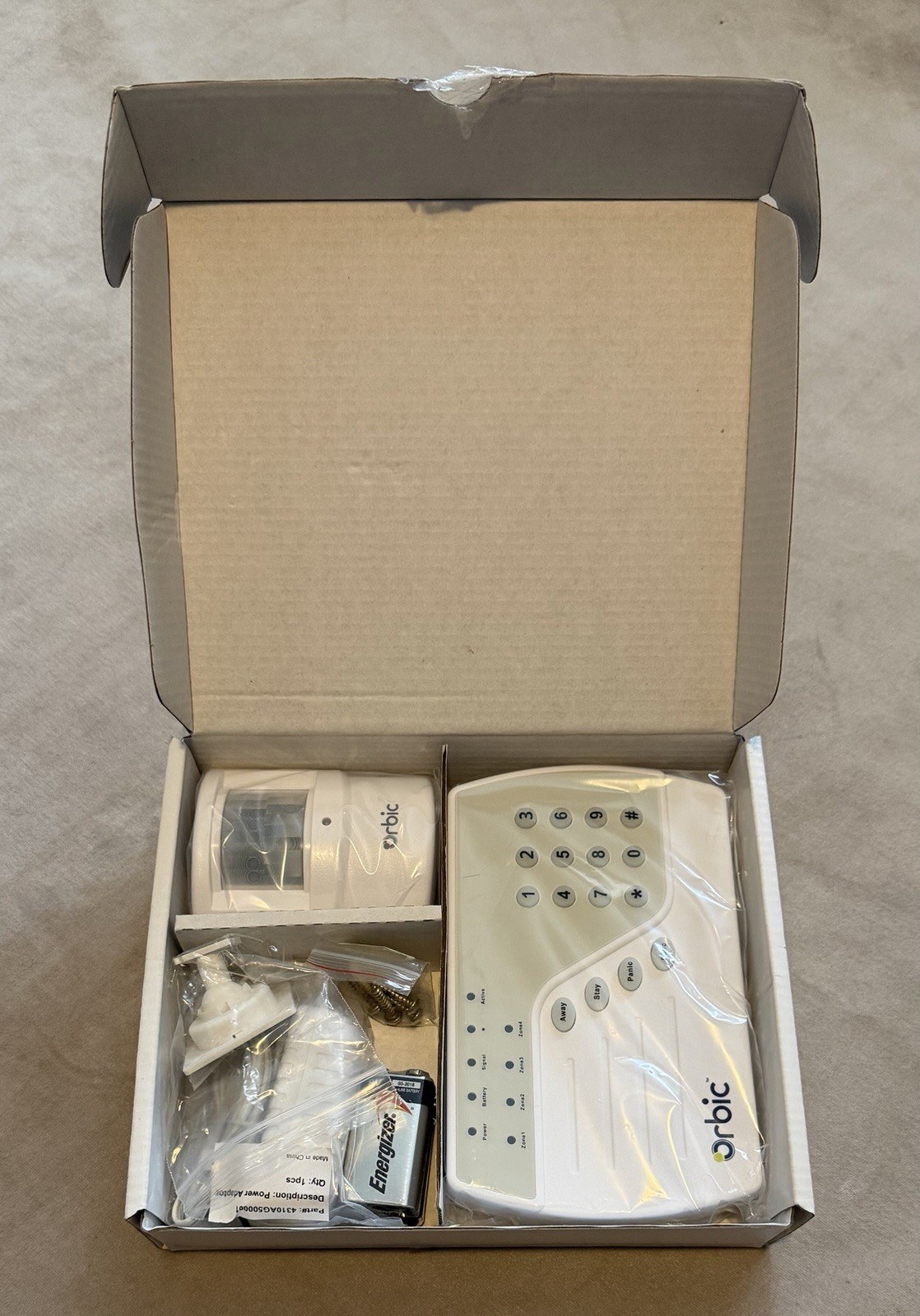 Home Office Security Main Control Panel + 1 Orbic Motion Sensor Starter Kit New
