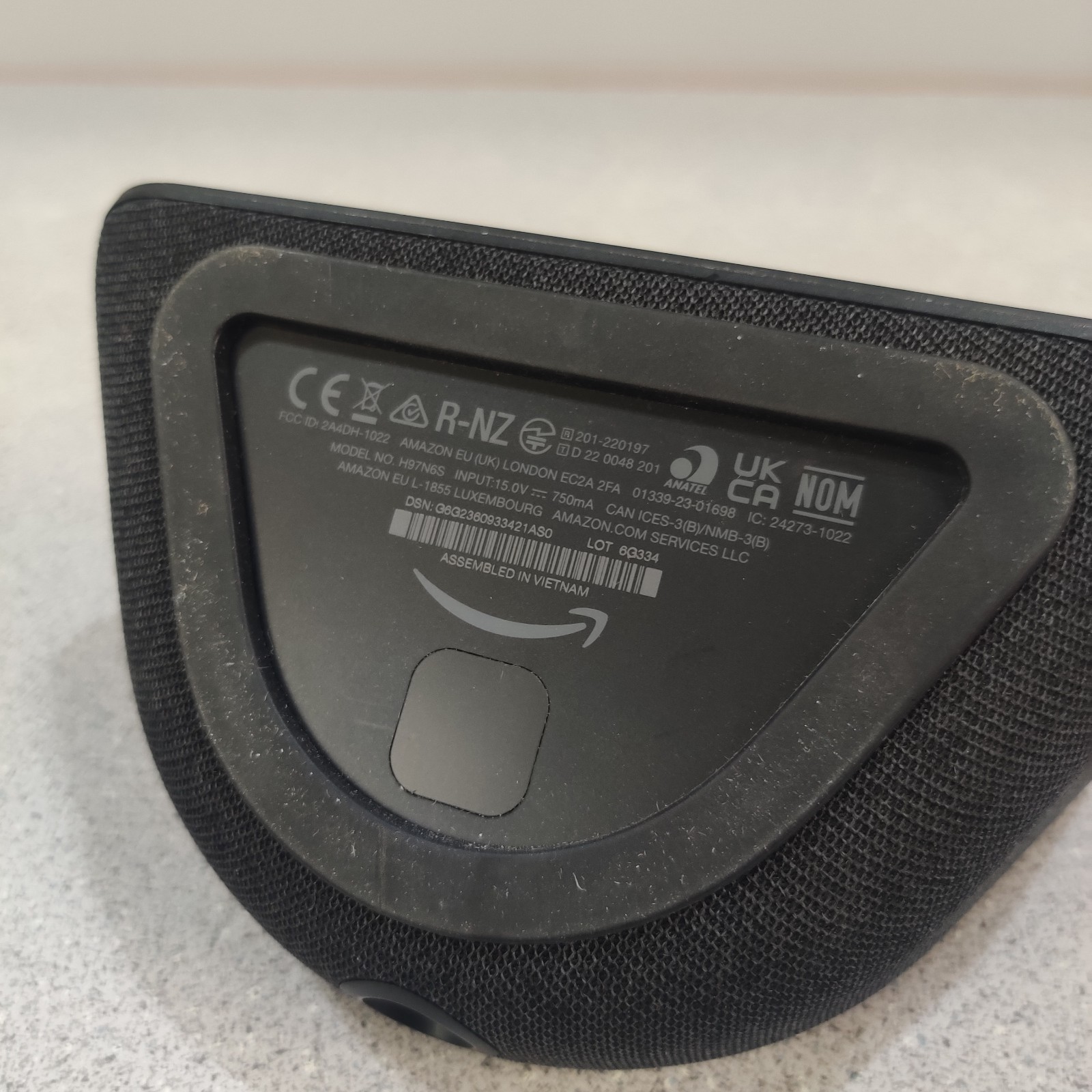 Amazon Echo Show 5 3rd Gen Smart Display Black H97N6S FOR PARTS DAMAGED NO CORD