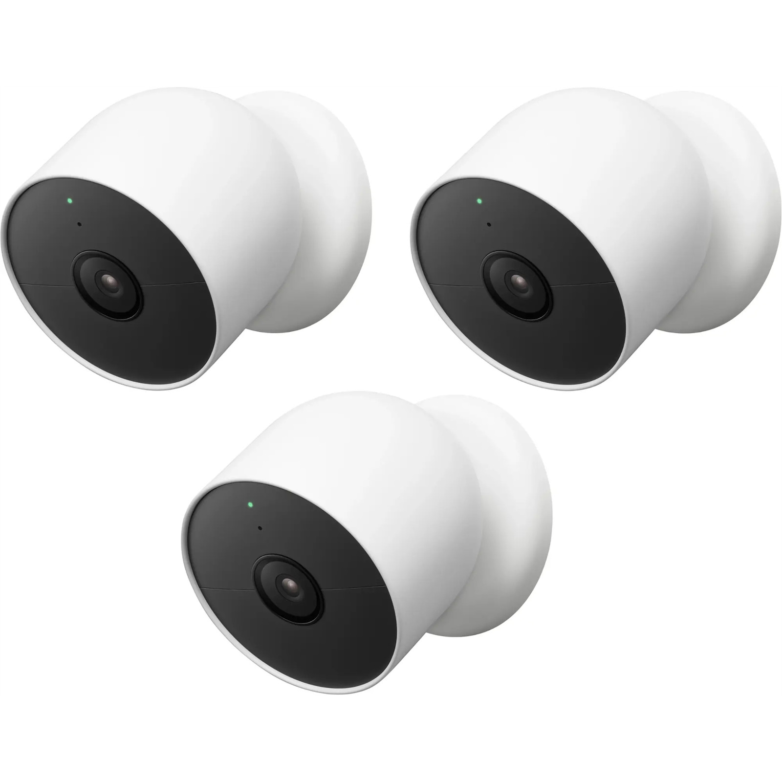 Google Nest 1080p Indoor/Outdoor Battery-Operated Security Camera 2nd Gen – 3PK