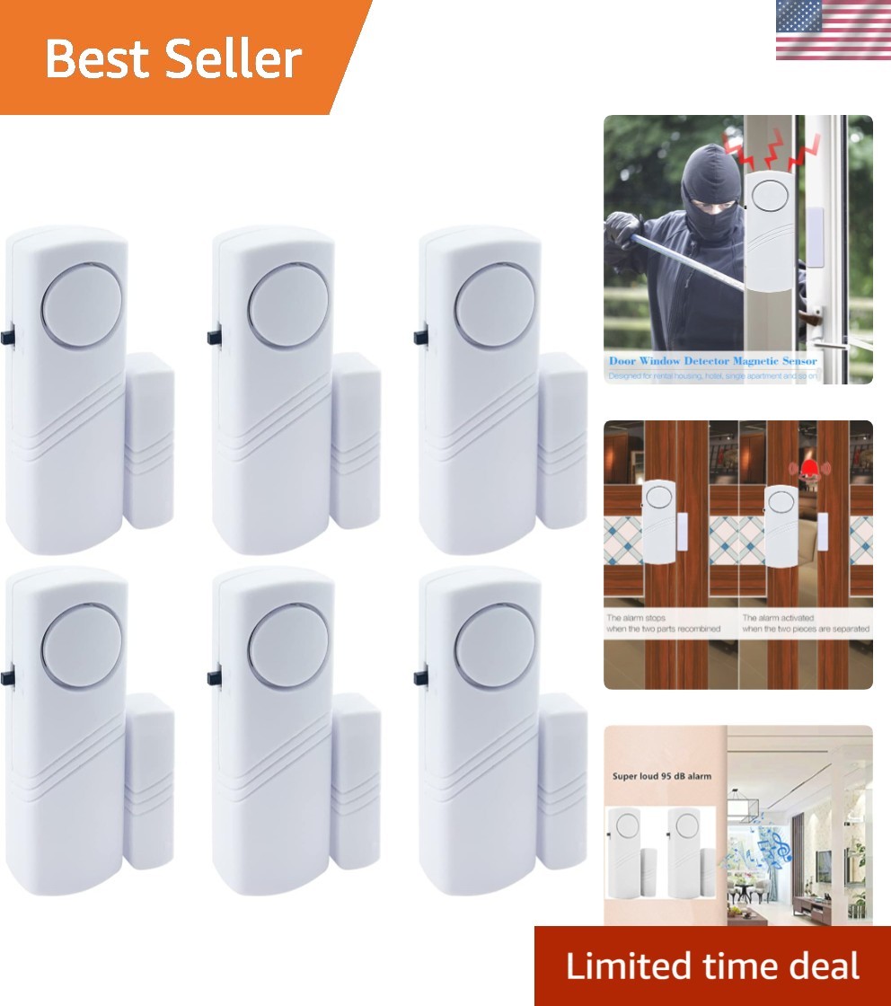 Wireless 90DB Window & Door Alarms for Kids Safety – 6 Pack Security Solution