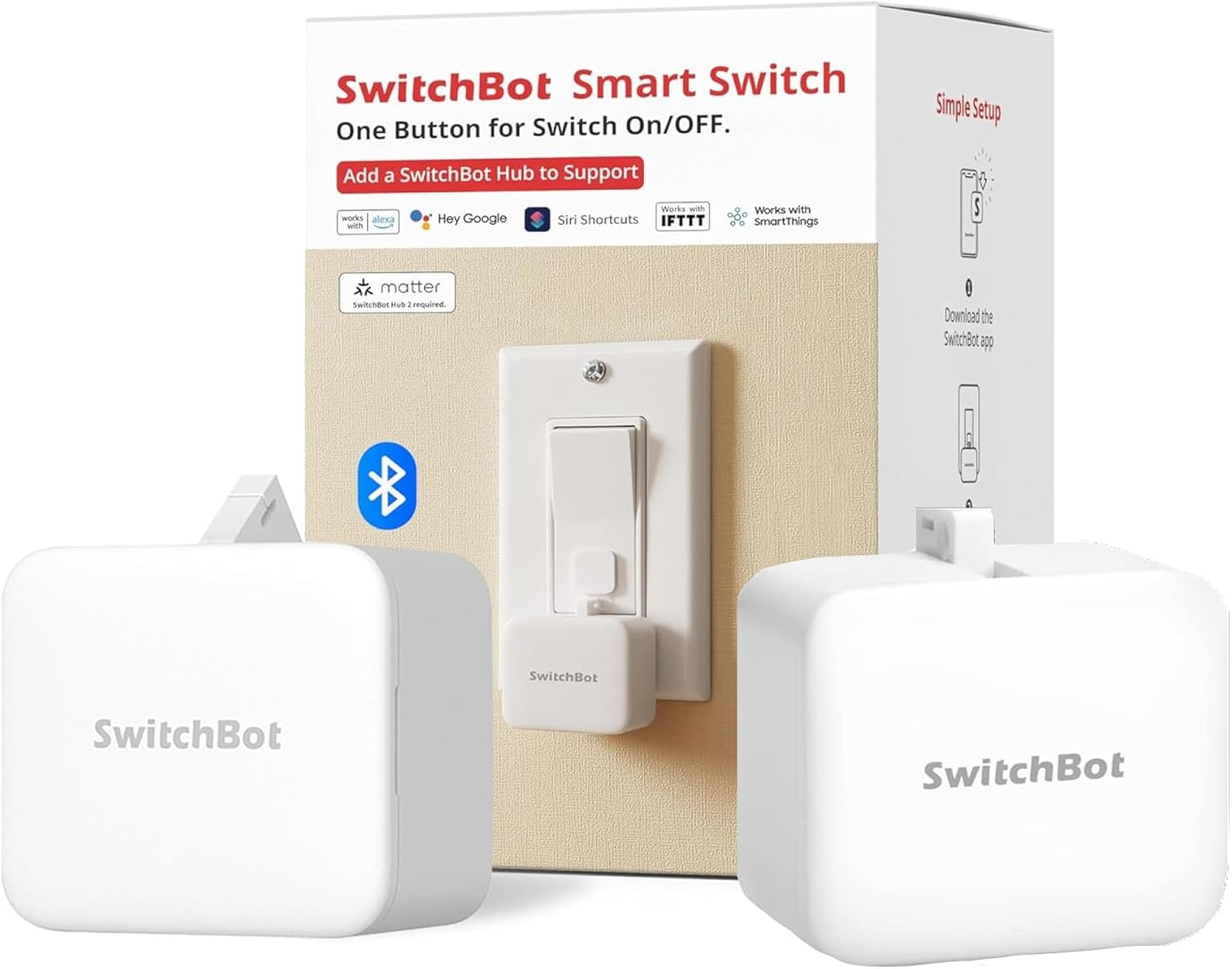 Smart Switch Button Pusher (Bluetooth) – Fingerbot for Rocker Switch/One-Way But