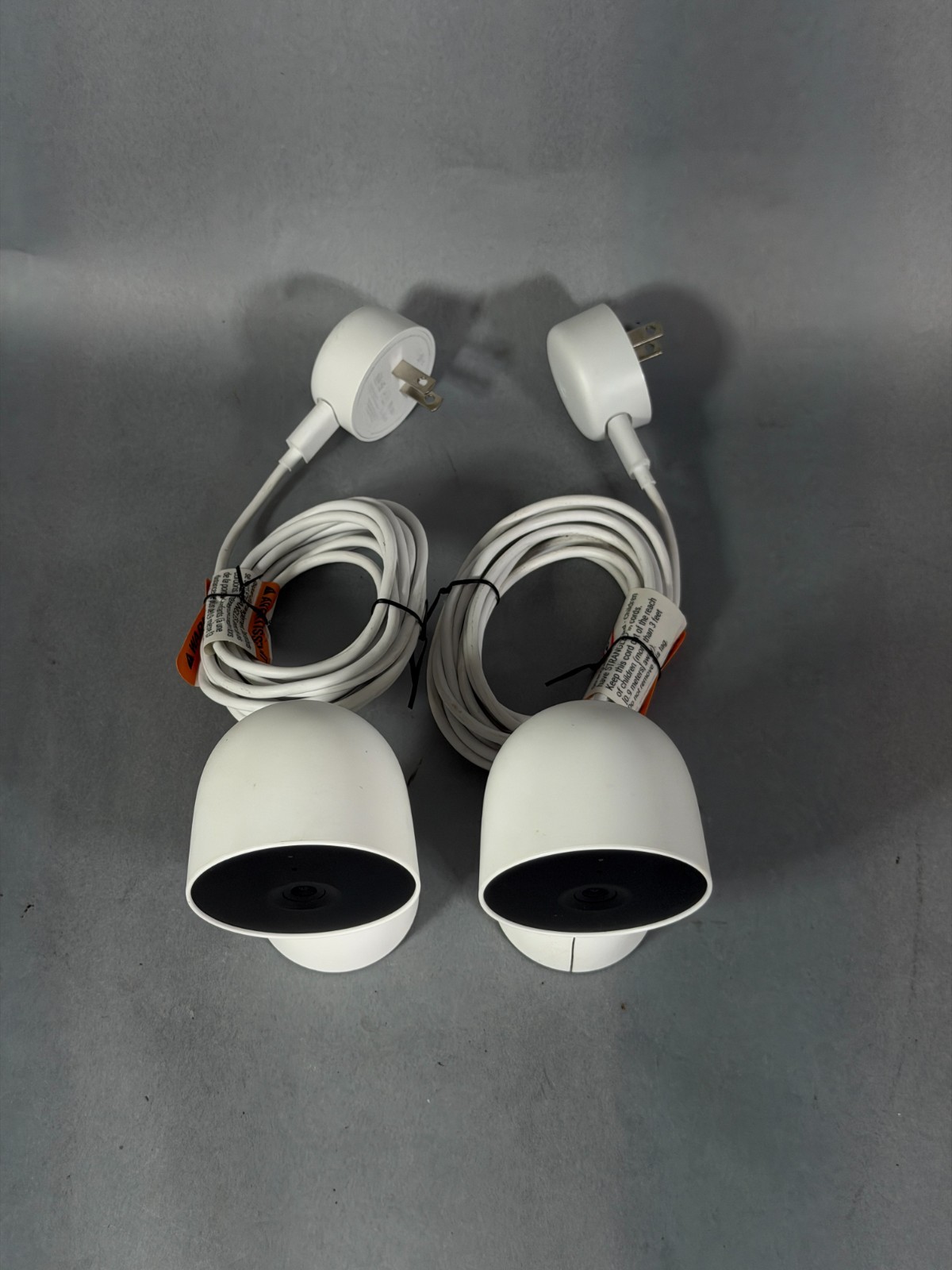 Google Nest Security Cam Indoor 1080p Wired 2nd Gen GJQ9T (Snow) – Lot of 2