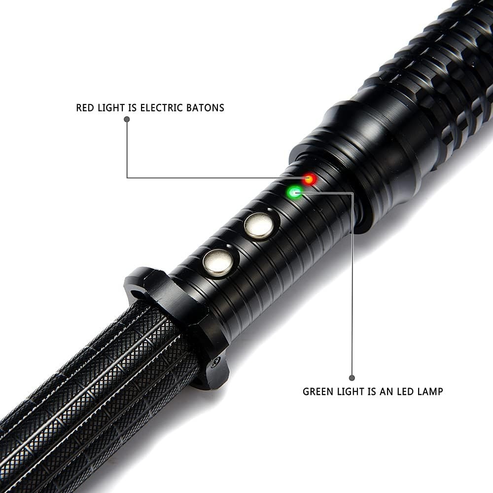 Advanced Self-Defense Tool: 80 Million Volt LED Flashlight – Adjustable 18.9in