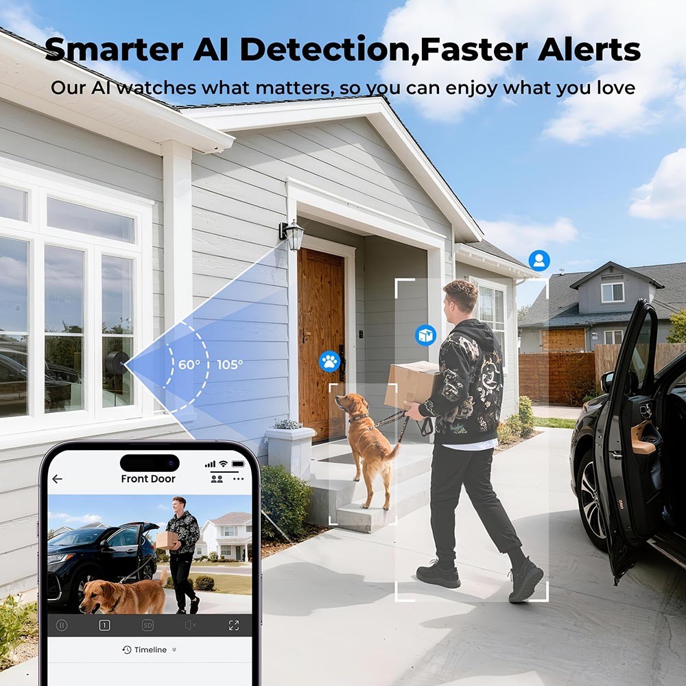 Crisp Smart Easy-To-Install Easy-To-Use Durable Sturdy Reliable 2K Window Camera