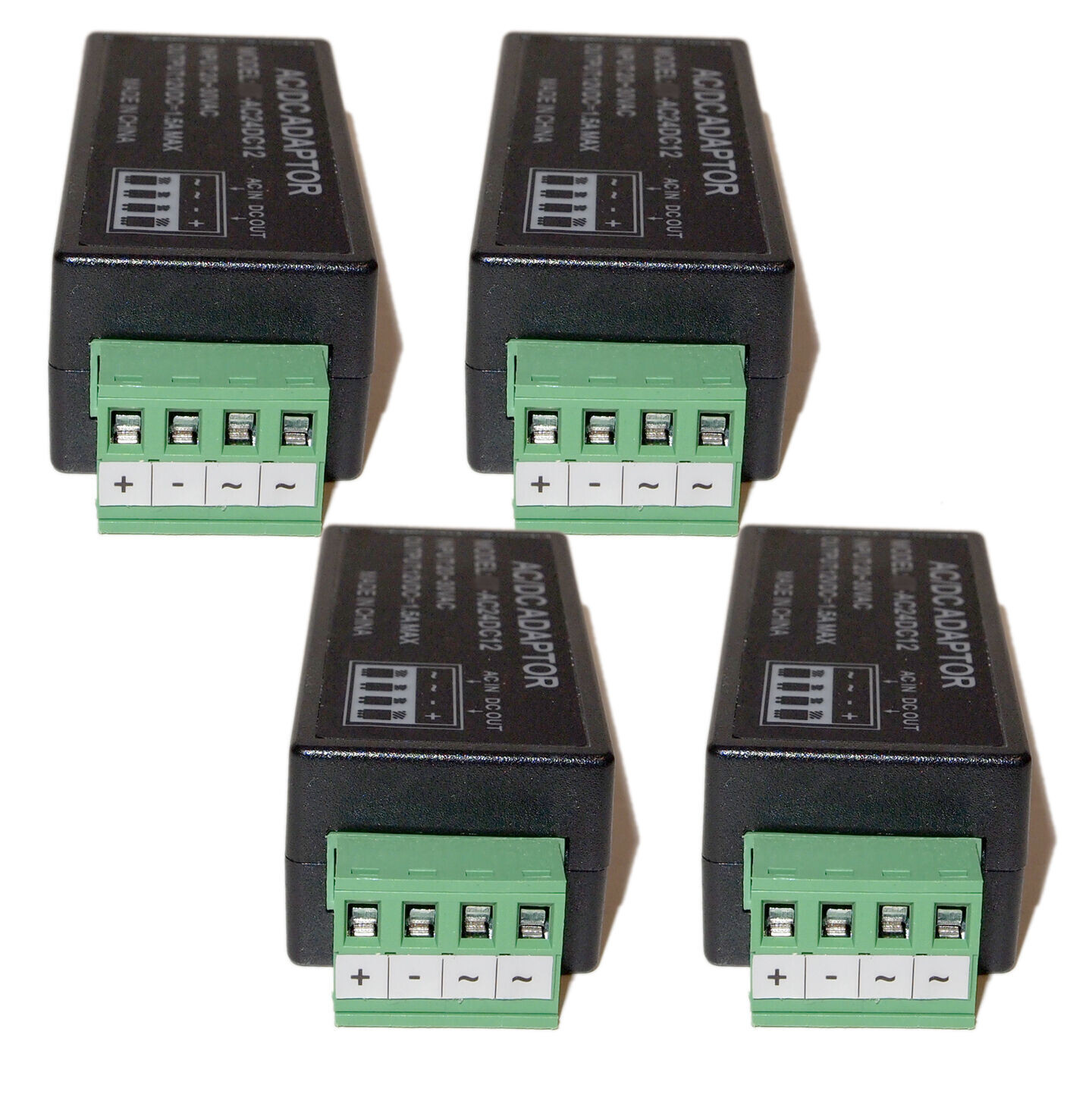 4x 24V AC to 12V DC Power Converter Inverter Reducer Adapter for Security Camera