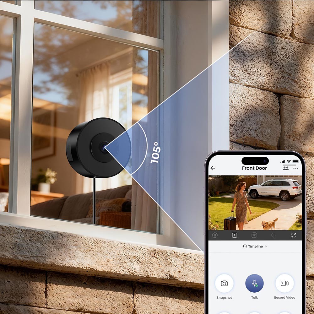 Crisp Smart Easy-To-Install Easy-To-Use Durable Sturdy Reliable 2K Window Camera