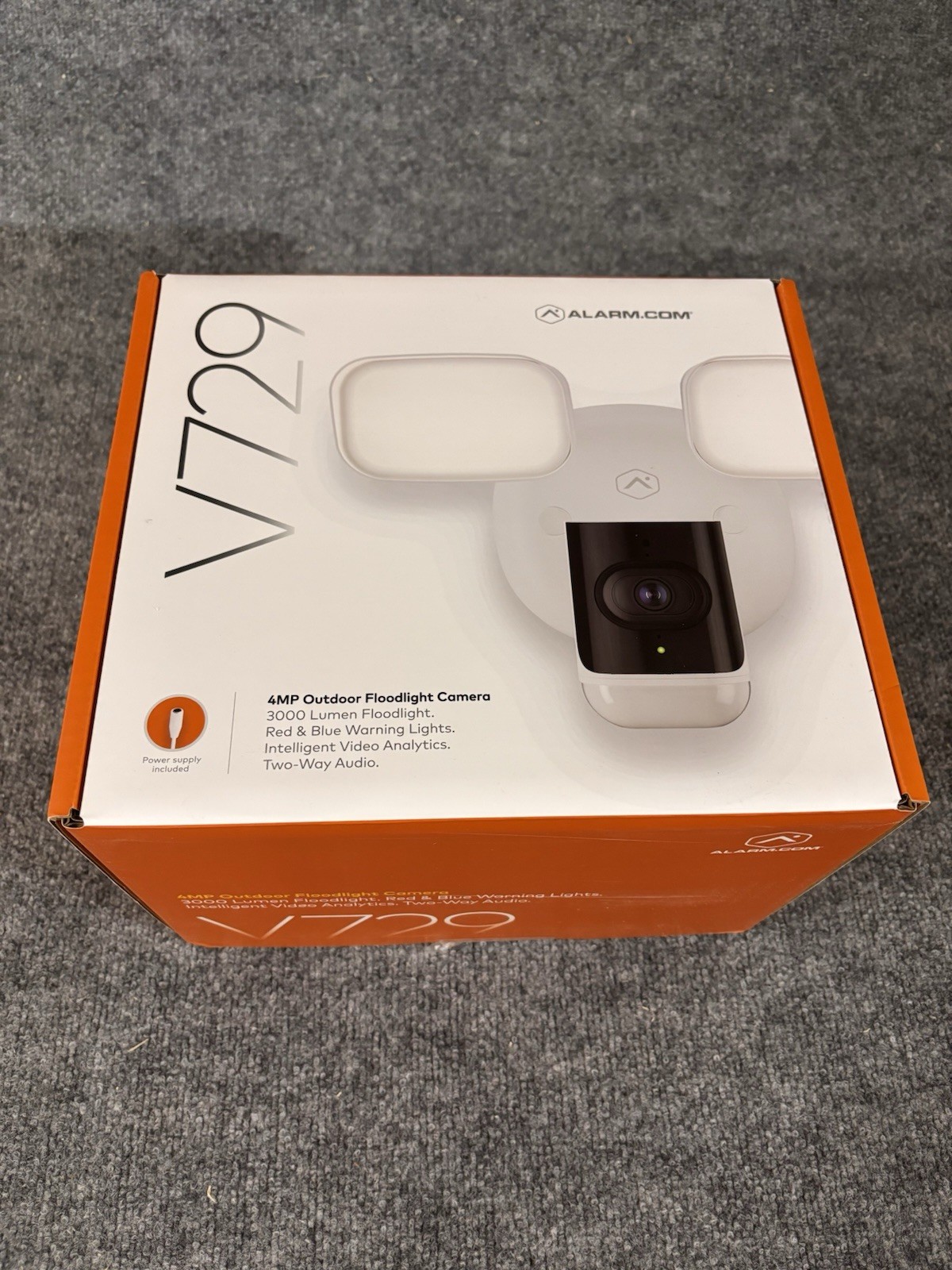 Alarm com Floodlight 4MP Camera, Video Analytics & 2-Way Audio-AC-#ADC-V729AC