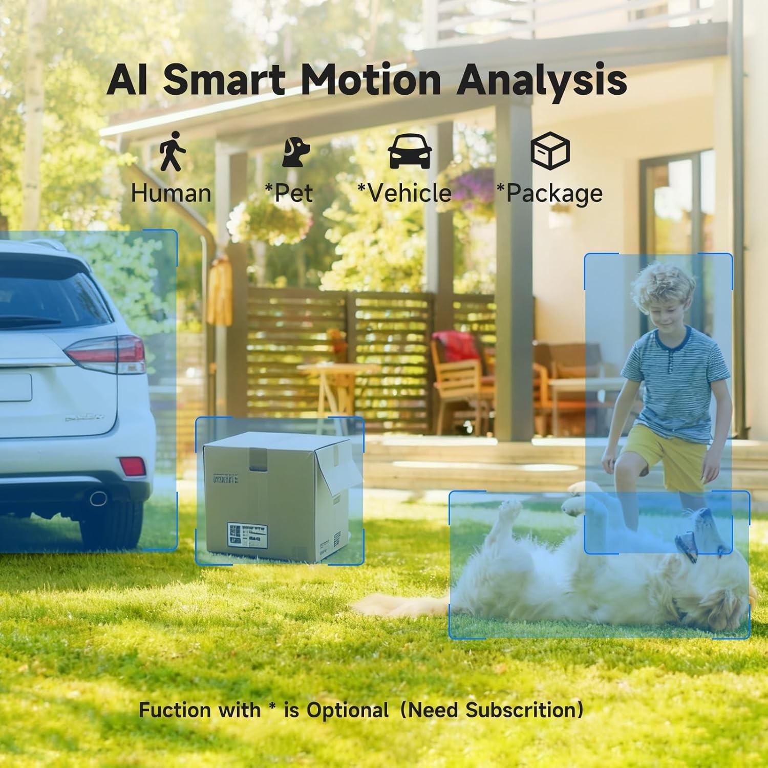 Wireless 2.4G WiFi Security Camera System Smart Outdoor Night Vision 1080P