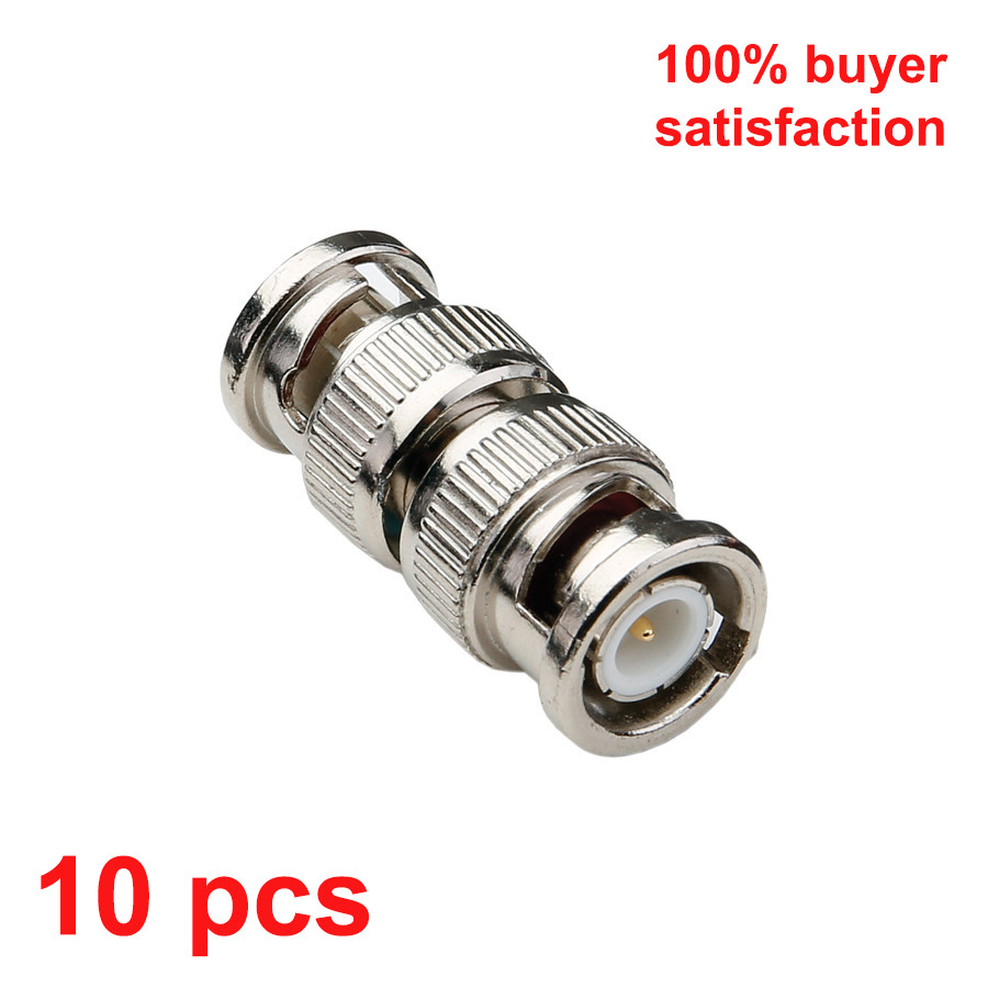 10pcs CCTV RG59 BNC Coupler Male to Male Connectors