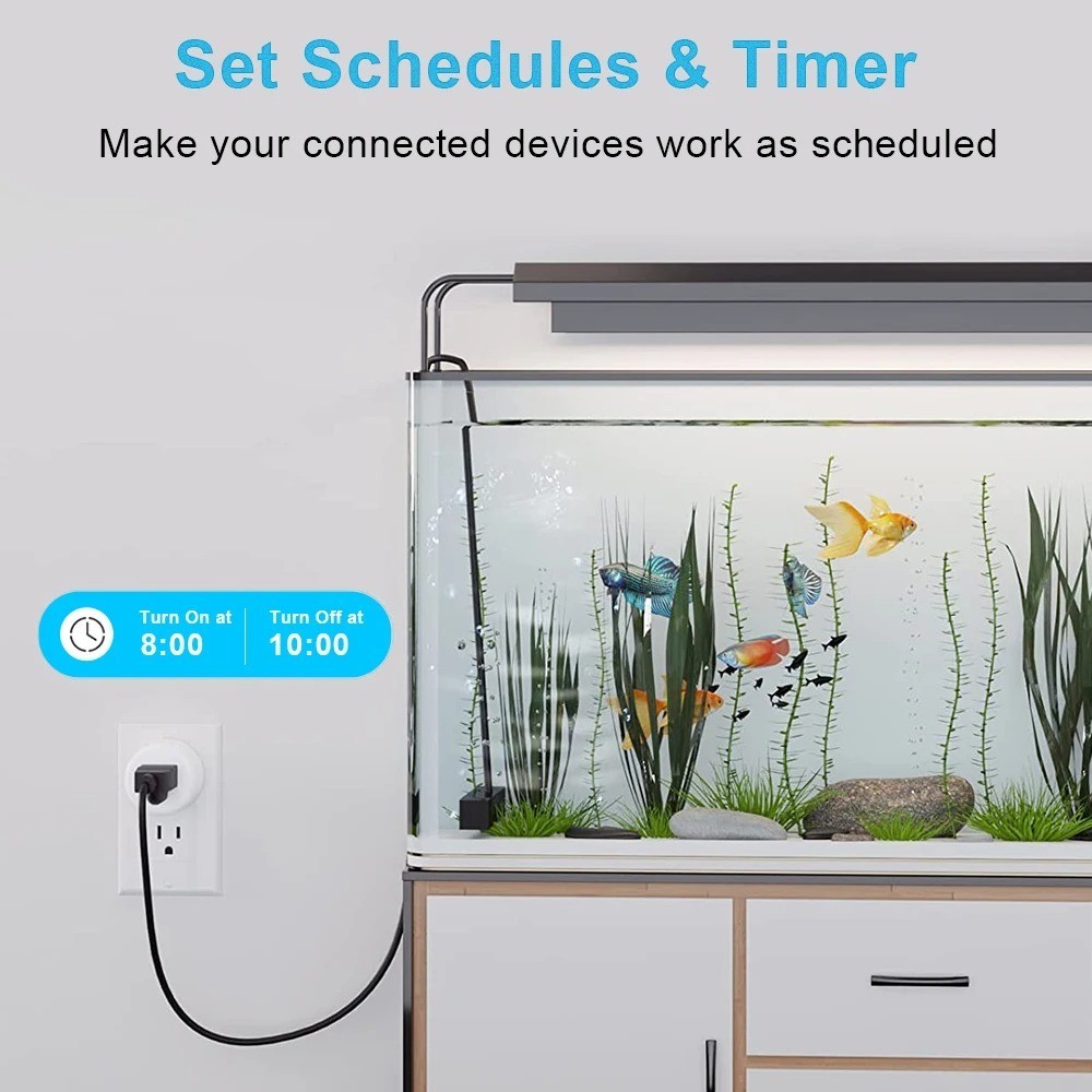 Tuya WiFi Smart Plug 20A with Power Monitor US Outlet Timer Work With Alexa