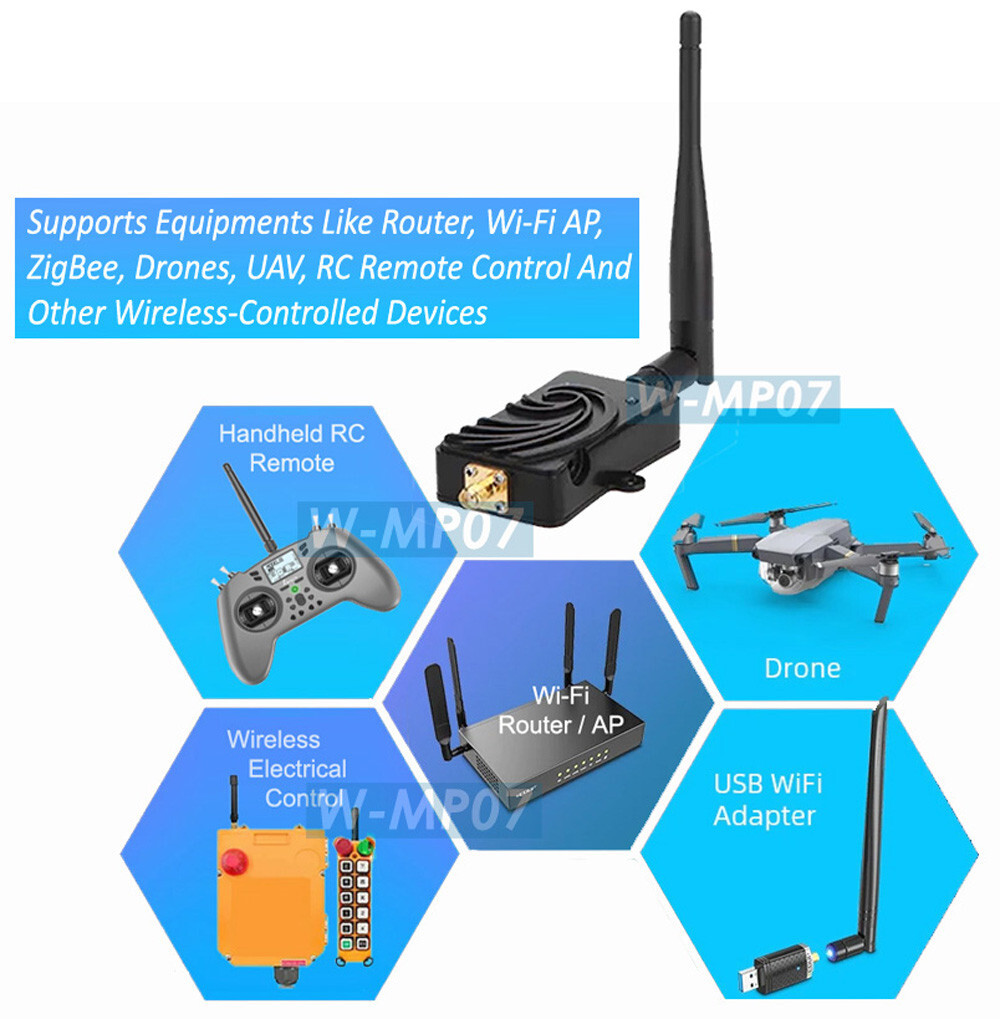 2.4G Wi-Fi Signal Amplifier W/Antenna 36dB 4000mW Boost For Drone RC Controller