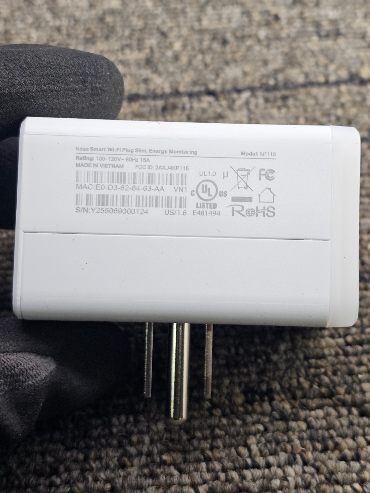 TP-LINK Kasa KP115: Smart Wi-Fi Plug Type B Alexa Google Energy Monitoring