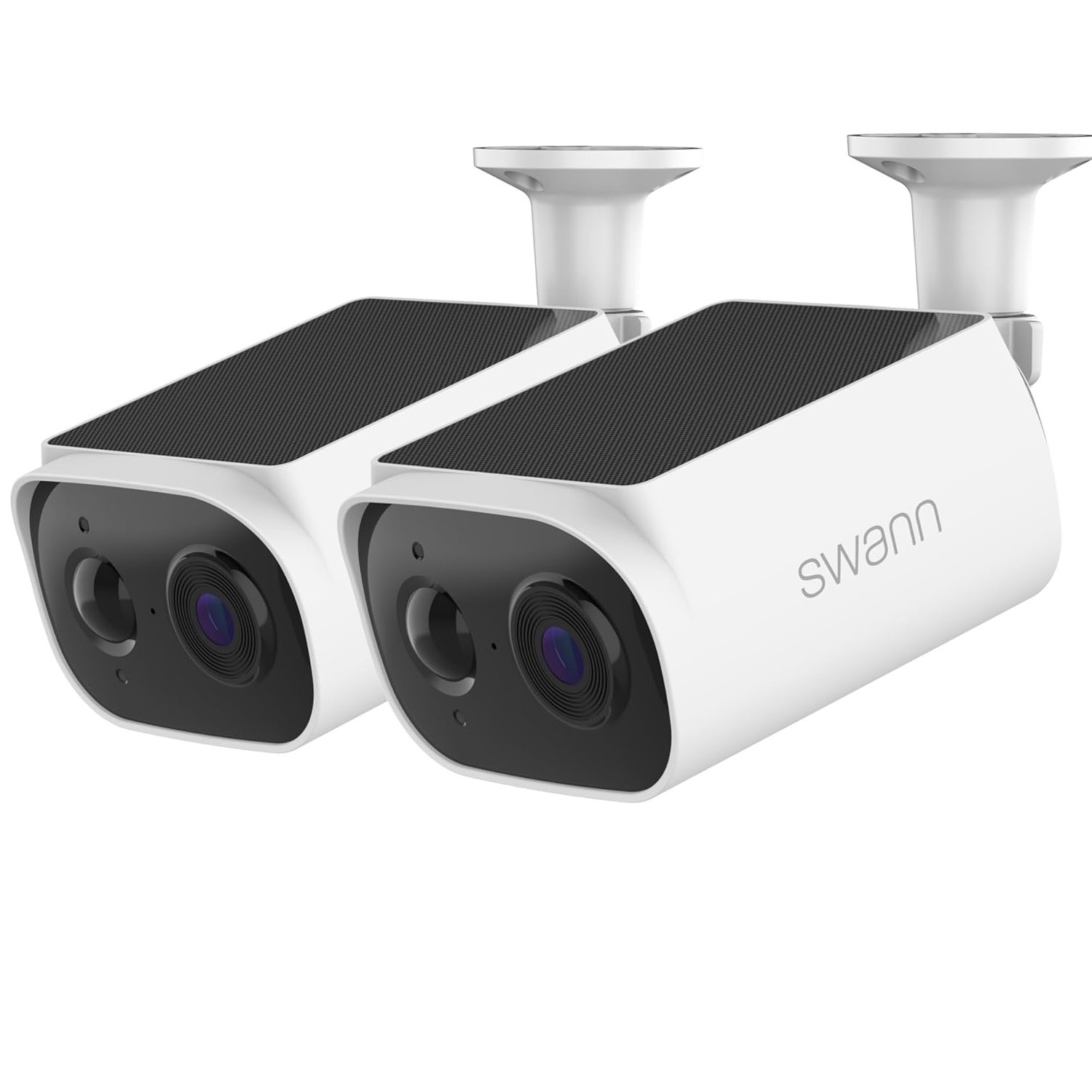 Swann – EVO Solar 2K Wireless Security Camera w 16GB Card – 2 Pack – Black SESOL