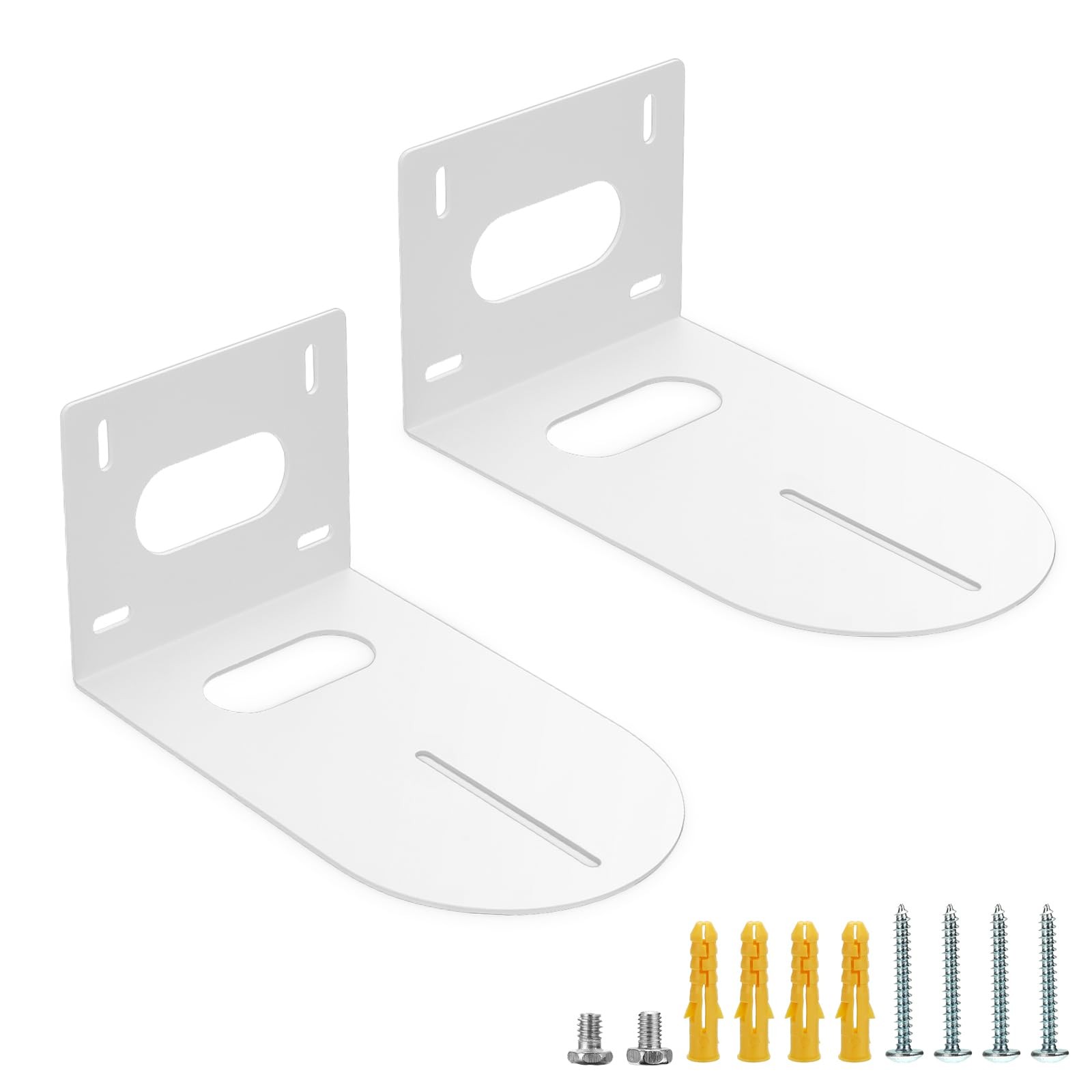 PTZ Bracket 2 Pcs White Universal Wall Mount Bracket with for Various PTZ Cam…