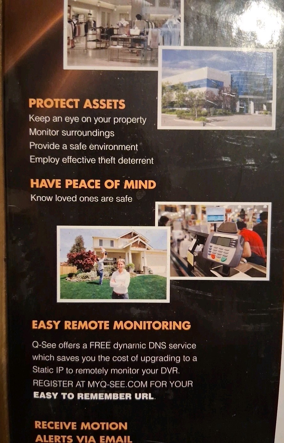 Q-See Security DVR W/500Gb- 4 Cams,Mouse,Remote,email Alert,Motion Det. New
