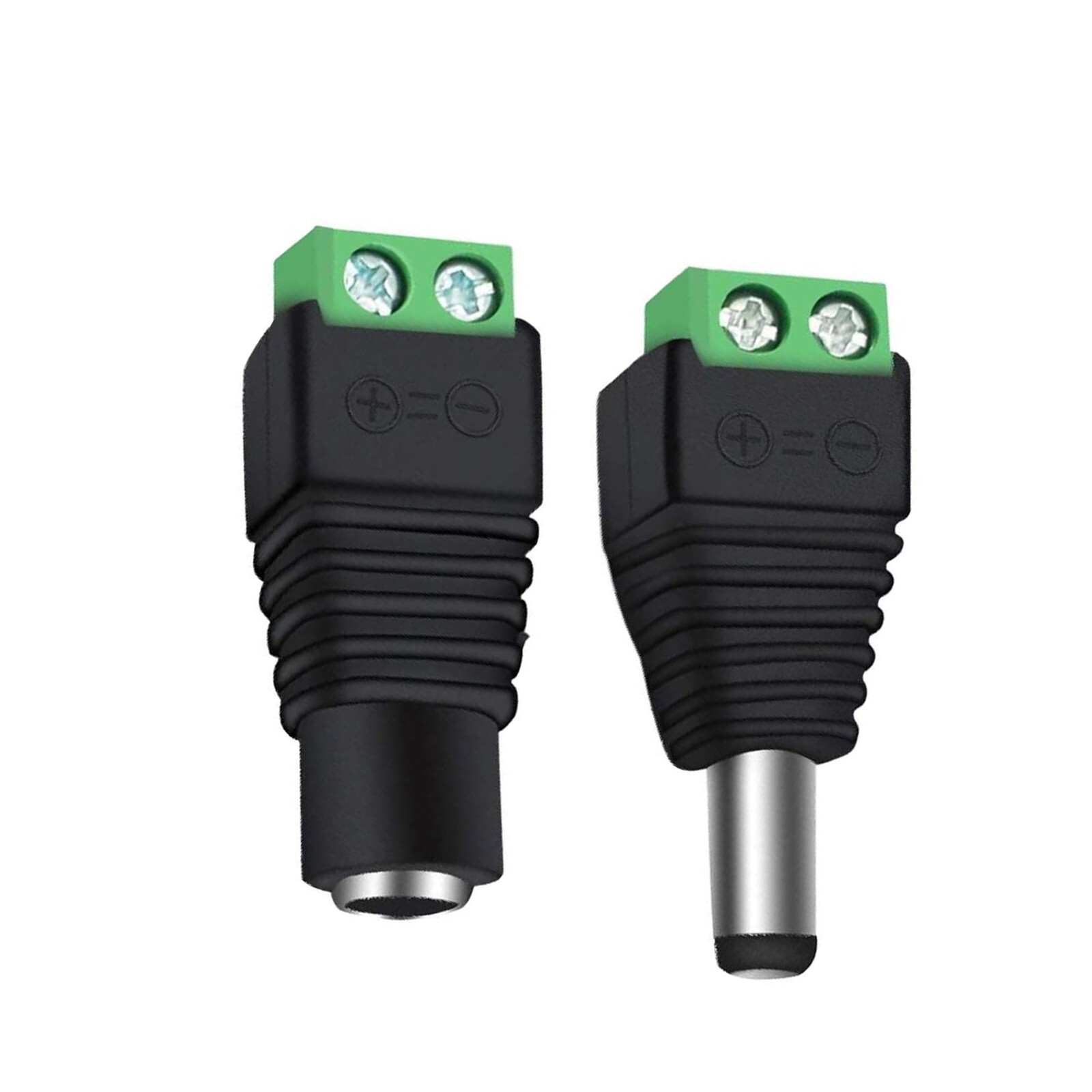 100Pairs Male Female 2.1×5.5mm DC Power Plug Jack Adapter Connector for CCTV Lot