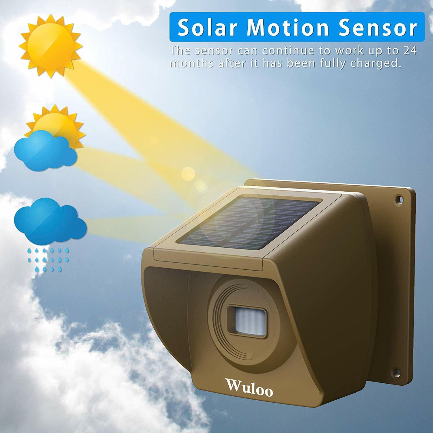 Solar Driveway Alarms Wireless System 500m Long Range Motion Sensors Waterproof