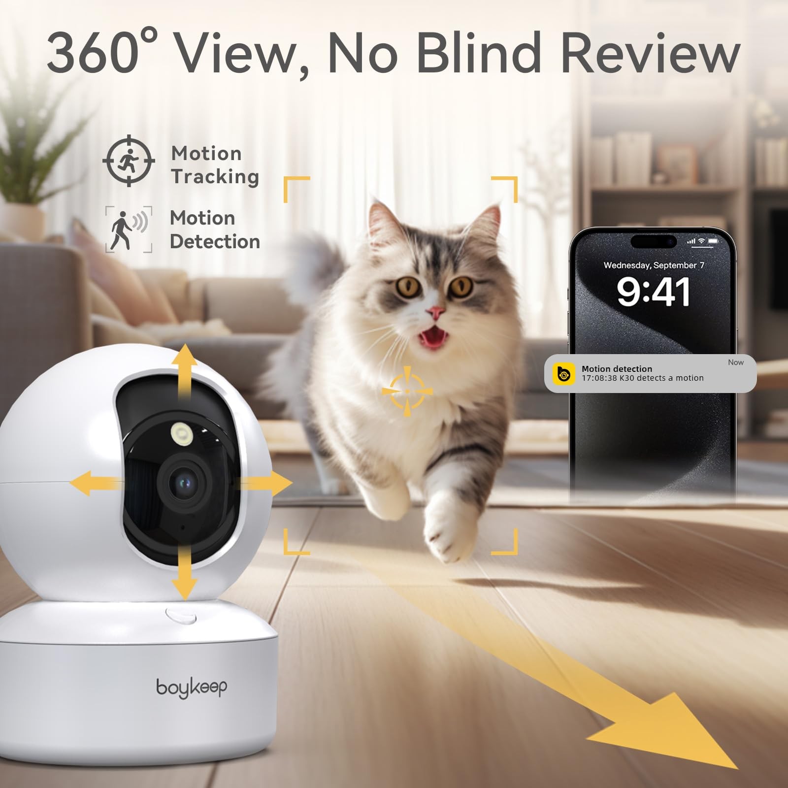 Indoor Camera – 2K Pet Camera, 5G/2.4GHz WiFi Cam for Baby Monitor with Phone…