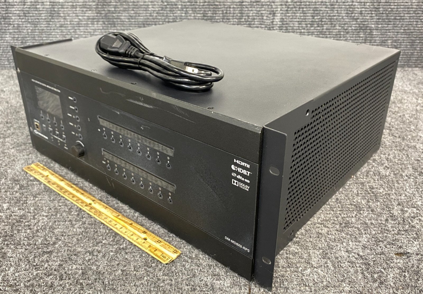 Crestron DM-MD8X8-RPS Media Matrix Switcher w/ 6x 4K DMC Video Modules & Cord