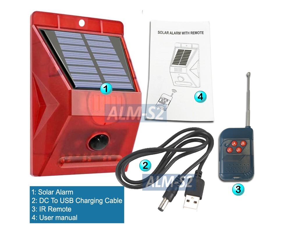 Solar-Powered Motion Alarm With Remote