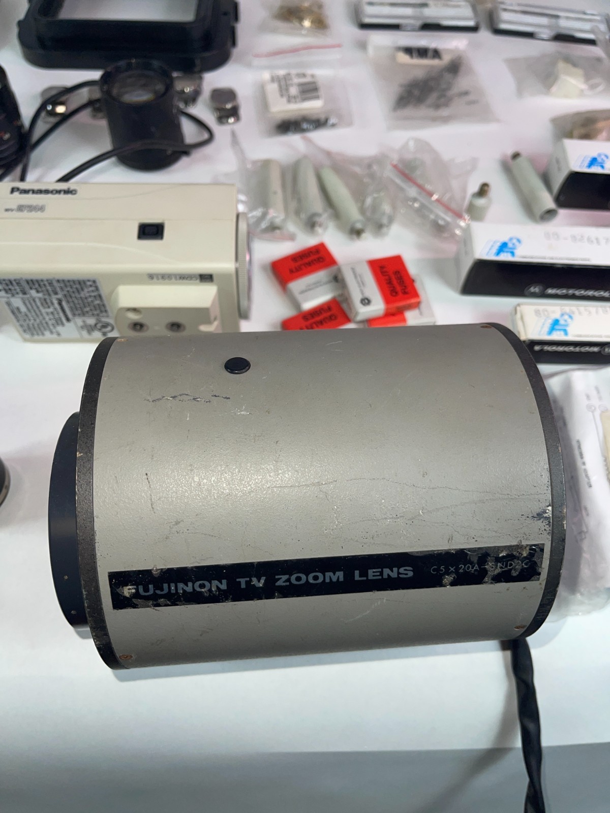Large Lot CCTV Camera Lenses Panasonic Fujinon Parts UNTESTED AS-IS