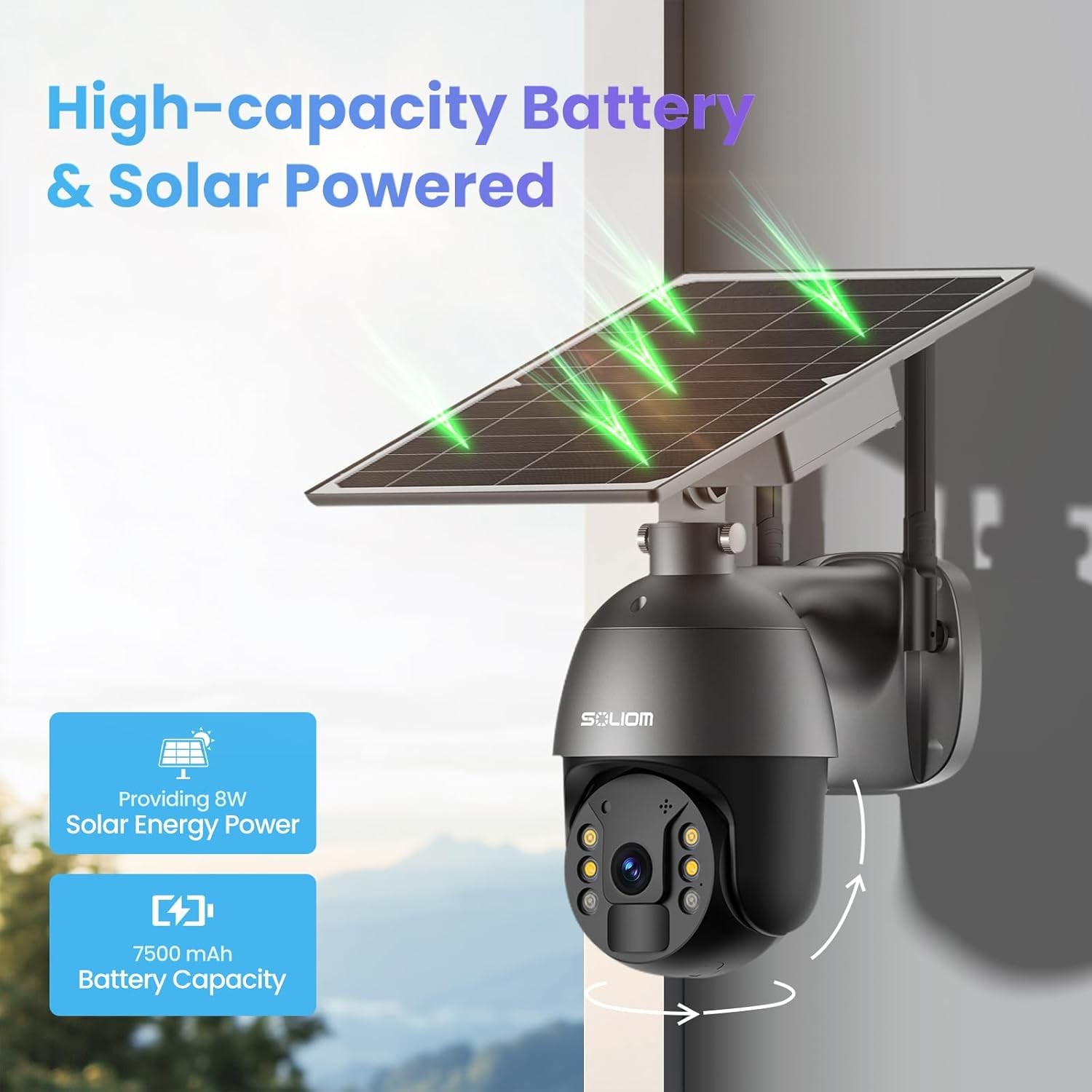 S600 3G/4G LTE Solar Powered Cellular Security Camera Wireless Grey