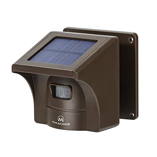 eMACROS Solar Wireless Driveway Alarm — 1/2 Mile Long Range Motion Sensor for Lo