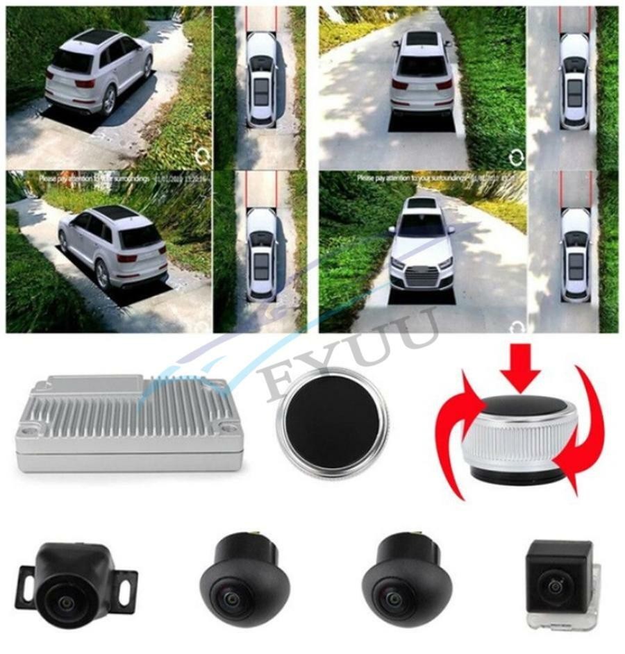 Car 360° 3D Panoramic Camera Bird Eye Surround View Parking Monitor DVR System