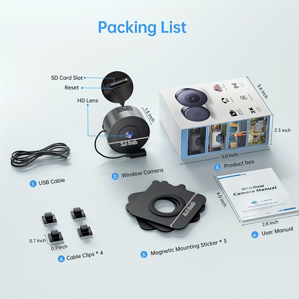 Crisp Smart Easy-To-Install Easy-To-Use Durable Sturdy Reliable 2K Window Camera
