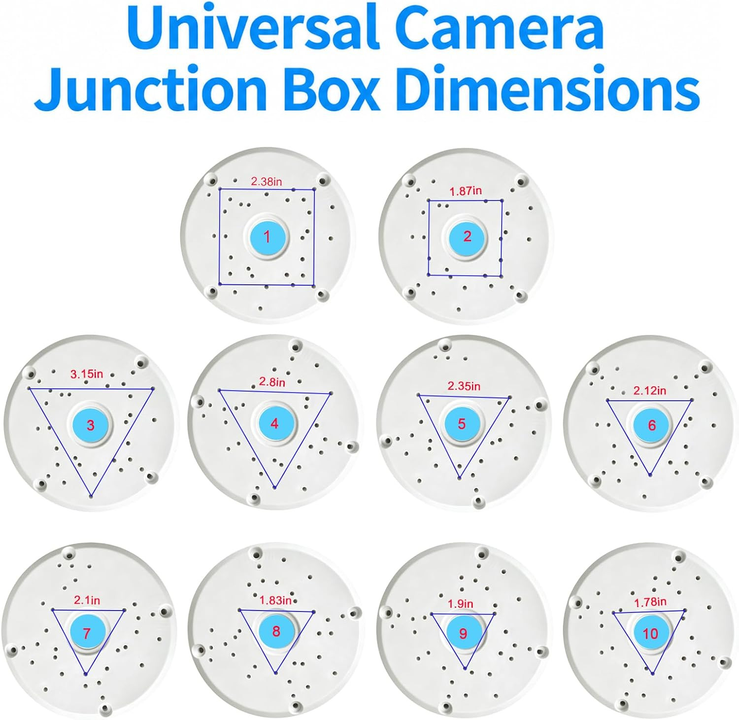 Universial Security Camera Junction Box ABS Waterproof Wall Mounting Brackets fo