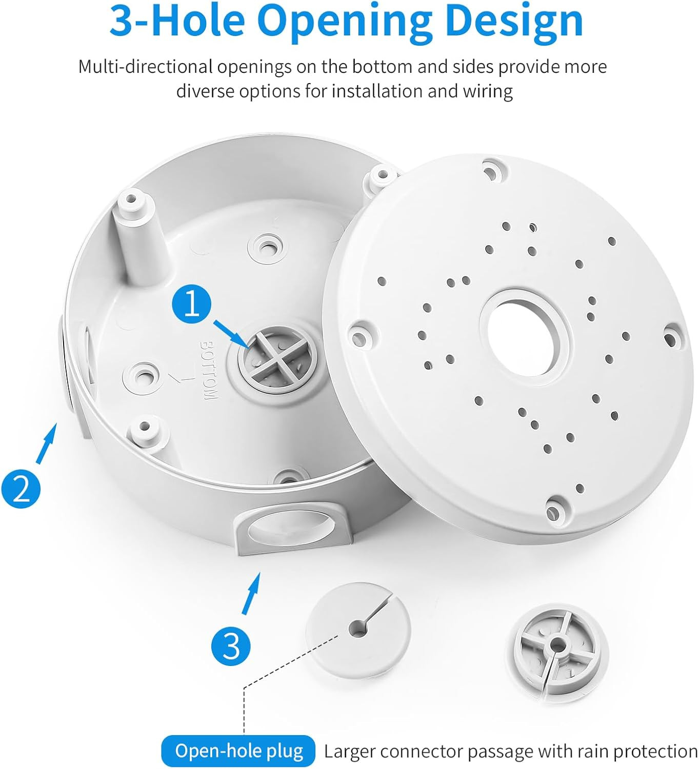 Universial Security Camera Junction Box ABS Waterproof Wall Mounting Brackets fo