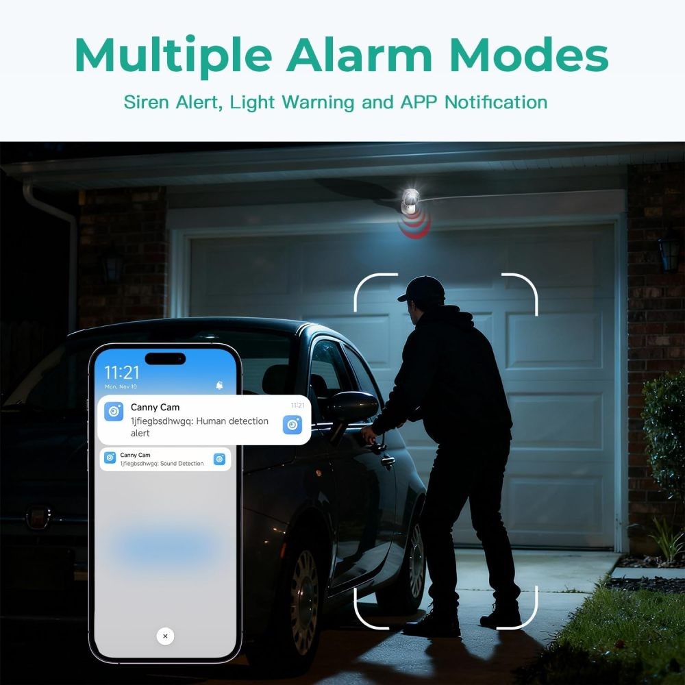 4MP Outdoor Indoor Security Cameras for Home 2.4g/5g Cameras Wired, 2PCS