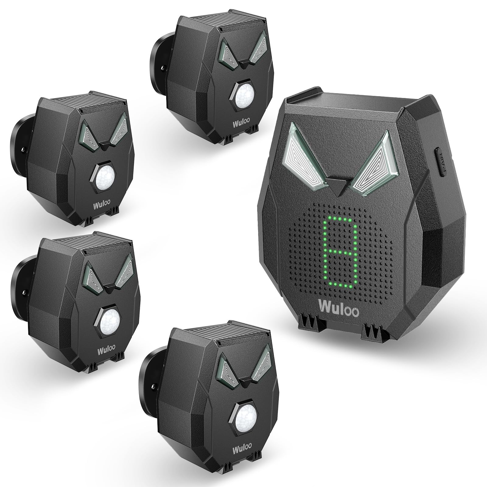 Solar Driveway Alarm Wireless Outside Weatherproof 1/3 Mile Long Range, Outdo…