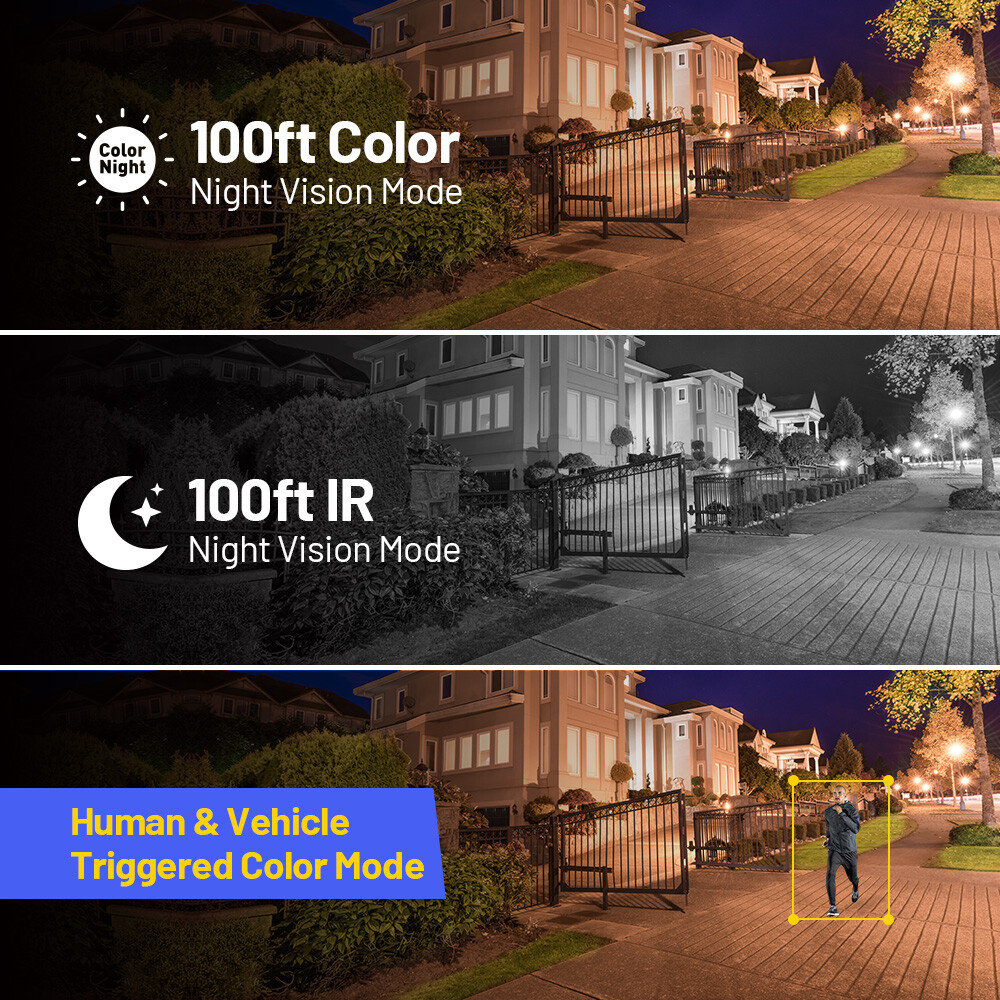 ANNKE 12MP PoE Dome Security IP Camera Color Night Audio Recording AI Detection