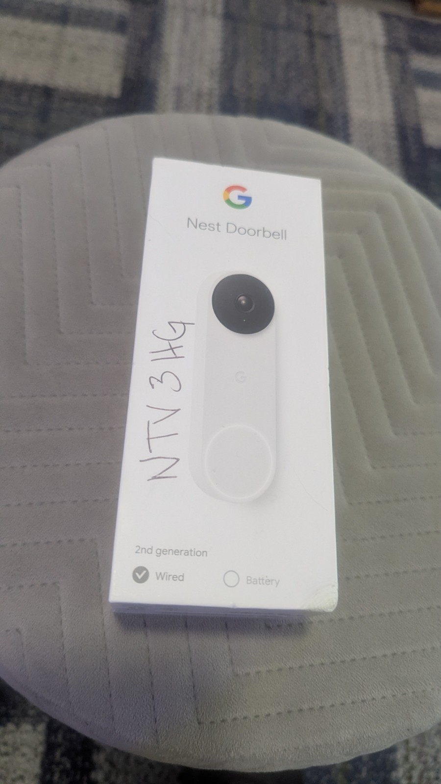 Google Nest Doorbell Ash Grey 2nd Generation Wired HD Video – Used, See Photos