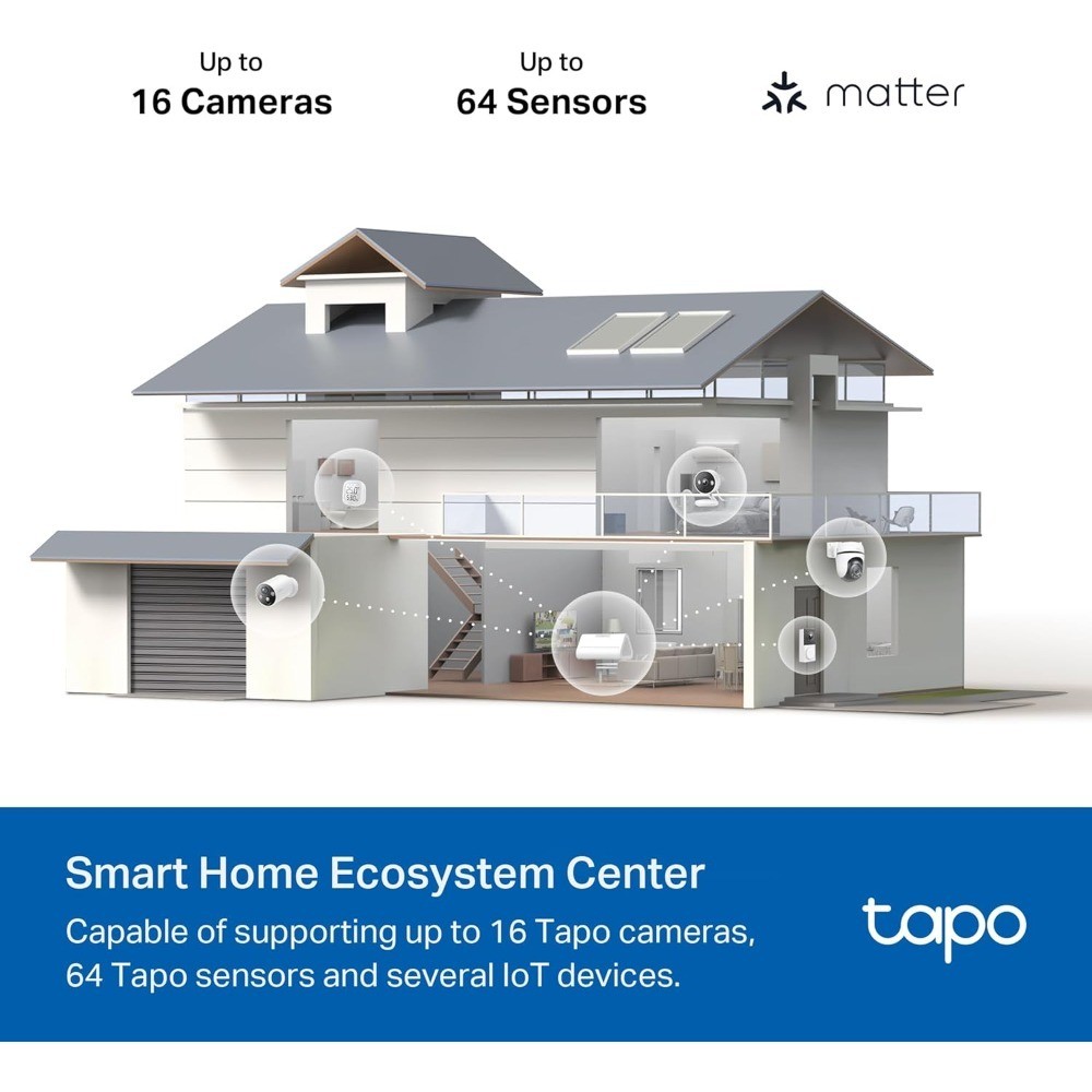 Smart Home Hub Connect up to 16 Cameras & 64 Sensors 16GB Built-in Storage
