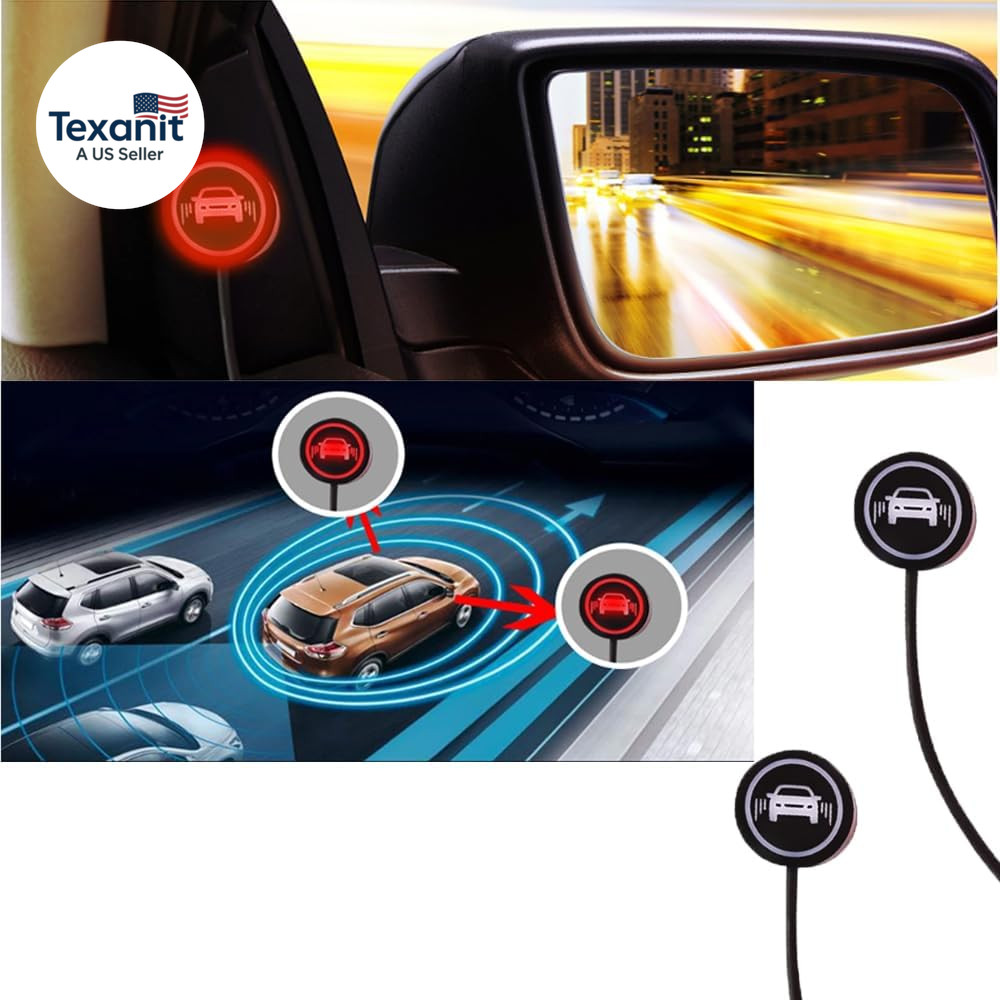 Car Blind Spot Radar Detection System Warning Light, a Pair of 5V Vehicle Blind