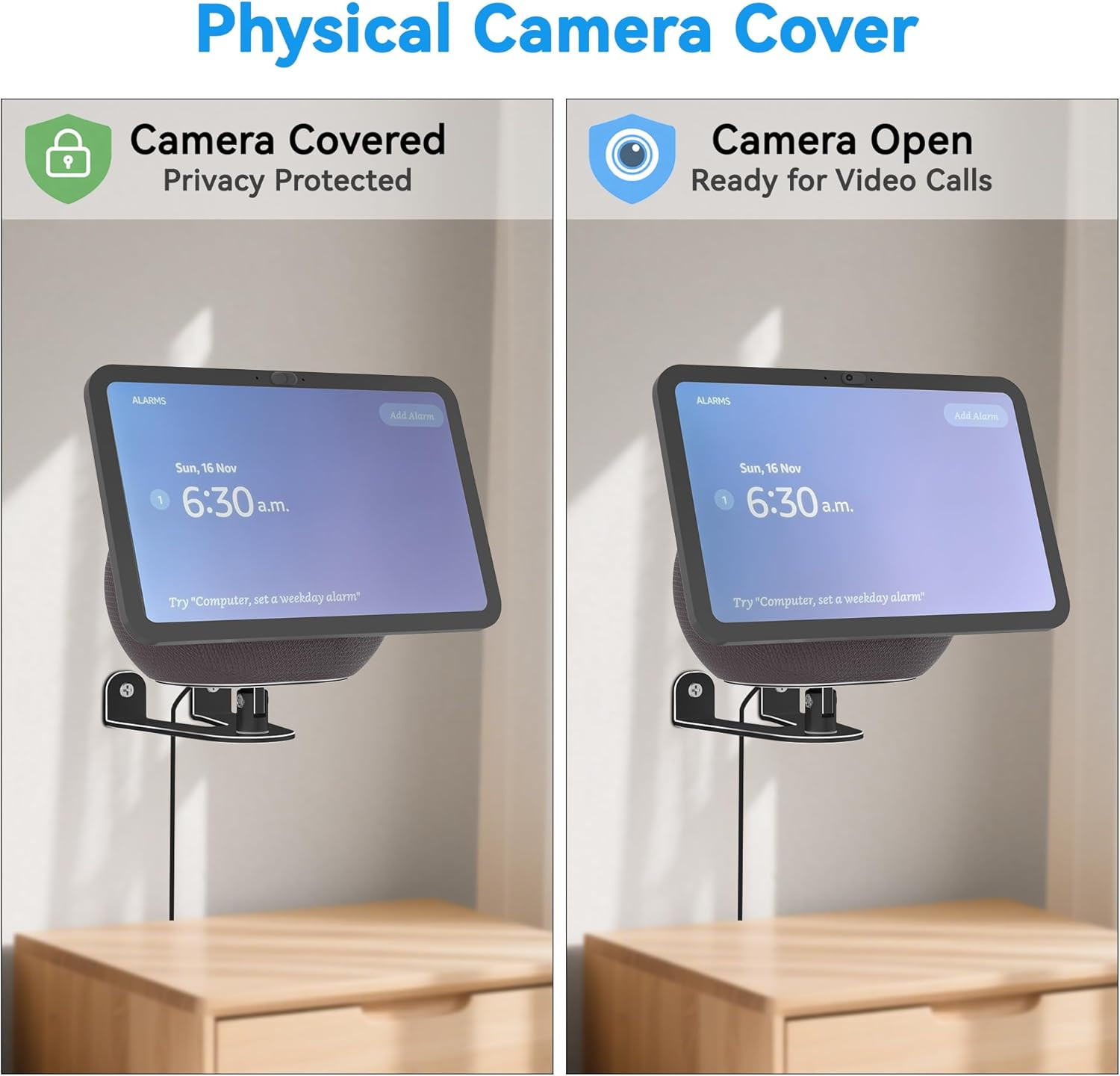 Wall Mount for Echo Show 8 & Echo Show 11 (2025 Release), Adjustable Tilt and Sw