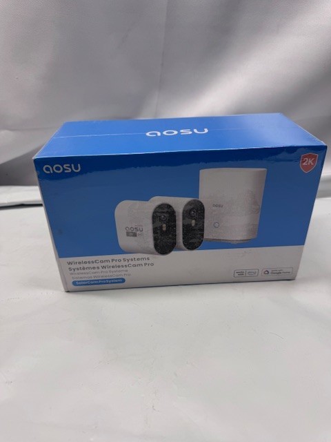 Aosu Wireless Cam Pro System 166° Wide Angle, 365-Day Battery Life, *New