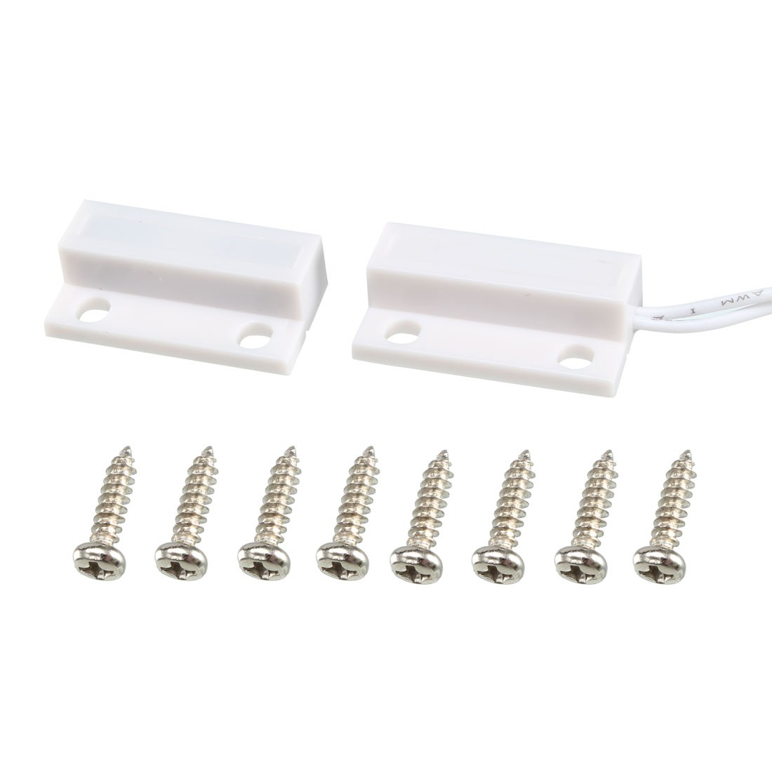MC-38 Surface Mount Wired NC Door Sensor Alarm Magnetic Reed Switch White 2pack