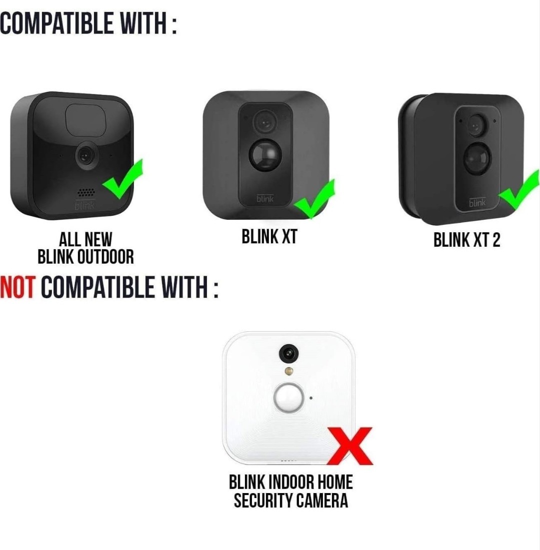 3 Wasserstein Metal Mounts Compatible w/ BLINK XT Weatherproof Camera BLACK New