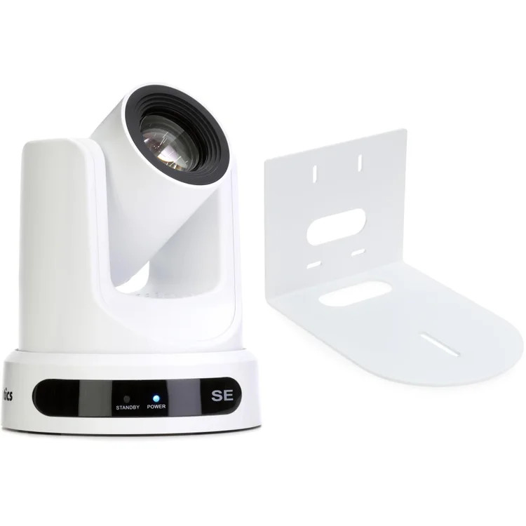 PTZOptics Move SE 20X Optical Zoom PTZ Camera with Wall Mount – White